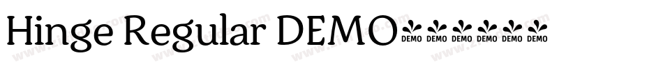 Hinge Regular DEMO字体转换